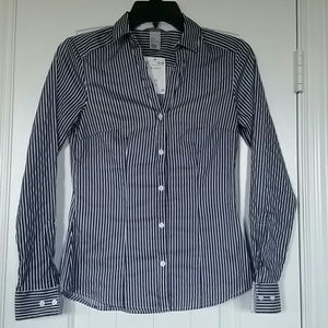 Striped button down shirt
